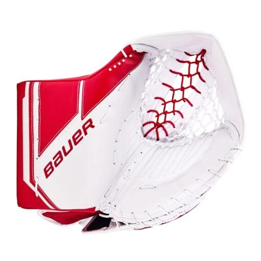 Bauer Supreme M5 Pro Intermediate Goalie Catcher -Warrior Store bauer catchers bauer supreme m5 pro intermediate goalie catcher white red regular 29032202043458