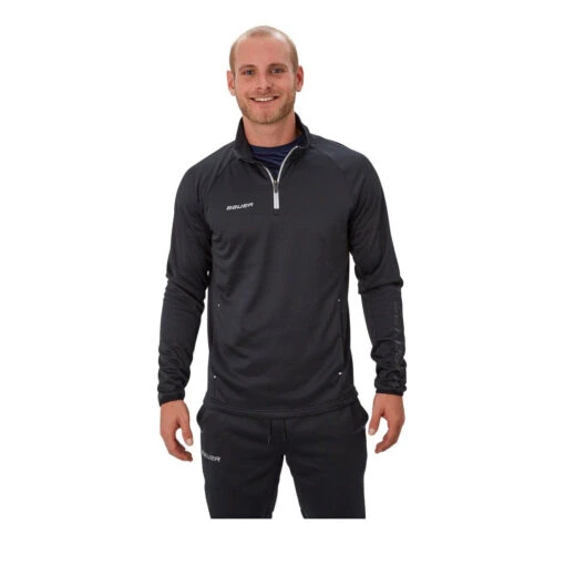 Bauer Vapor Fleece Junior 1/4 Zip Jacket -Warrior Store bauer quarter zips bauer vapor fleece junior 1 4 zip jacket black s 28744284897346