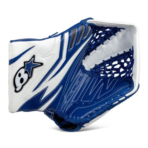 Brian's OPTiK 2 Pro Senior Goalie Catcher -Warrior Store brian s catchers brian s optik 2 pro senior goalie catcher white blue regular 28743618297922