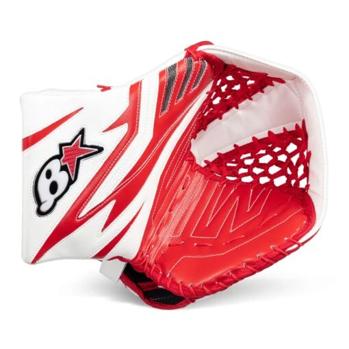 Brian's OPTiK 2 Pro Senior Goalie Catcher -Warrior Store brian s catchers brian s optik 2 pro senior goalie catcher white red regular 28743618330690