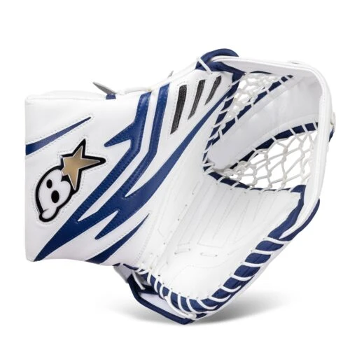 Brian's OPTiK X2 Senior Goalie Catcher -Warrior Store brian s catchers brian s optik x2 senior goalie catcher white blue regular 28743625113666