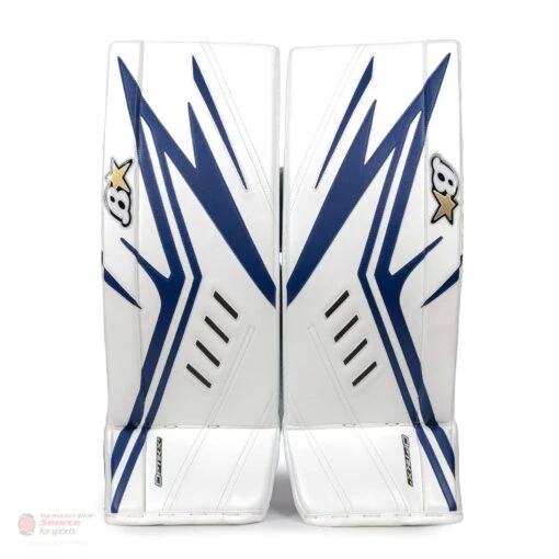 Brian's OPTiK X2 Intermediate Goalie Leg Pads -Warrior Store brian s leg pads brian s optik x2 intermediate goalie leg pads white blue 30 1 28744290926658