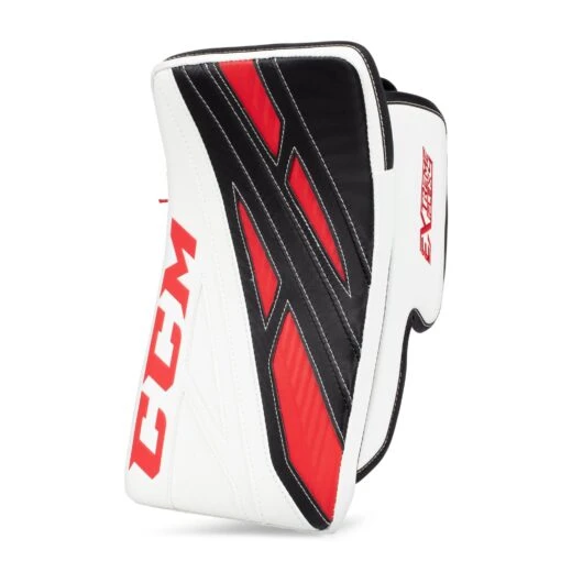 CCM Extreme Flex 4 Pro Senior Goalie Blocker -Warrior Store ccm blockers ccm extreme flex 4 pro senior goalie blocker white black red regular 28741225283650