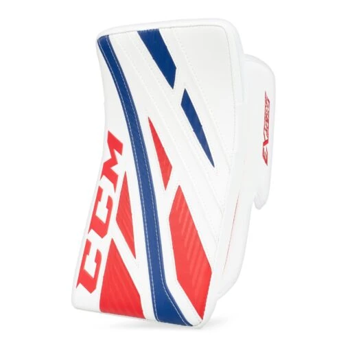 CCM Extreme Flex 4 Pro Senior Goalie Blocker -Warrior Store ccm blockers ccm extreme flex 4 pro senior goalie blocker white red royal regular 28741225185346