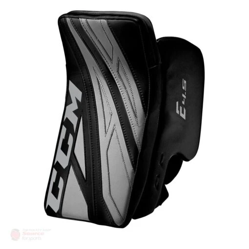 CCM Extreme Flex E4.5 Senior Goalie Blocker -Warrior Store ccm blockers ccm extreme flex e4 5 senior goalie blocker black black silver regular 28741226168386