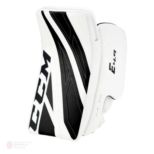 CCM Extreme Flex E4.9 Intermediate Goalie Blocker -Warrior Store ccm blockers ccm extreme flex e4 9 intermediate goalie blocker white white black regular 28741227282498