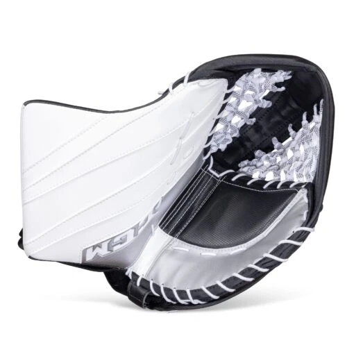 CCM Extreme Flex E5.5 Senior Goalie Catcher - Source Exclusive -Warrior Store ccm catchers ccm extreme flex e5 5 senior goalie catcher source exclusive white white black silver regular 28743589396546