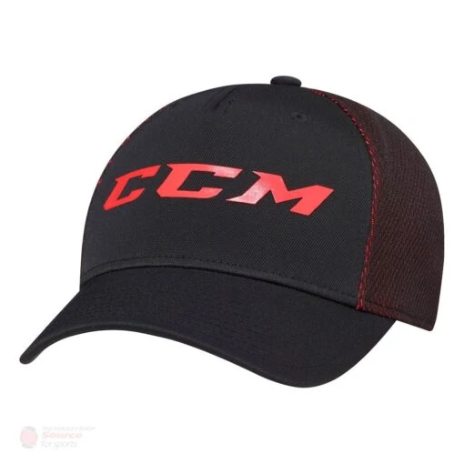 CCM Red Foam Mesh Flexfit Hat -Warrior Store ccm hats ccm red foam mesh flexfit hat black s m 28743939653698