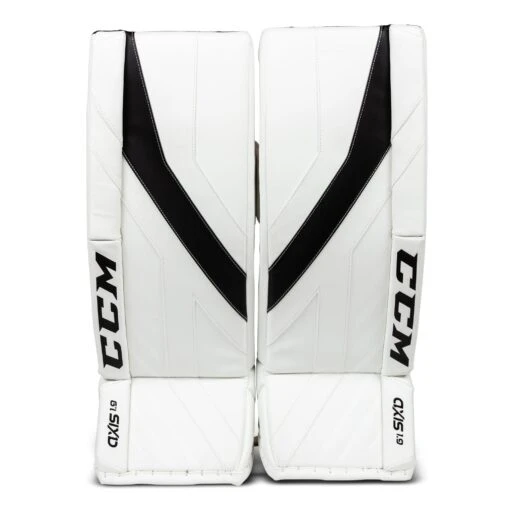 CCM Axis A1.9 Intermediate Goalie Leg Pads - Source Exclusive -Warrior Store ccm leg pads ccm axis a1 9 intermediate goalie leg pads source exclusive white white black black 30 1 28744294596674