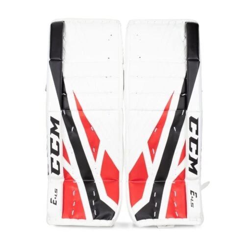 CCM Extreme Flex E4.5 Junior Goalie Leg Pads - Source Exclusive -Warrior Store ccm leg pads ccm extreme flex e4 5 junior goalie leg pads source exclusive chicago blackhawks 26 1 28744297021506