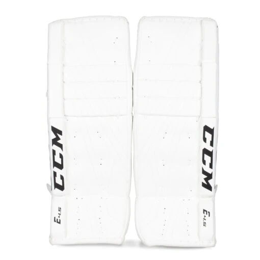 CCM Extreme Flex E4.5 Junior Goalie Leg Pads - Source Exclusive -Warrior Store ccm leg pads ccm extreme flex e4 5 junior goalie leg pads source exclusive white 24 1 28744297152578