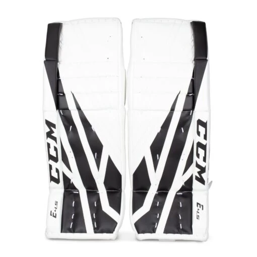 CCM Extreme Flex E4.5 Junior Goalie Leg Pads - Source Exclusive -Warrior Store ccm leg pads ccm extreme flex e4 5 junior goalie leg pads source exclusive white black 30 1 28744296988738