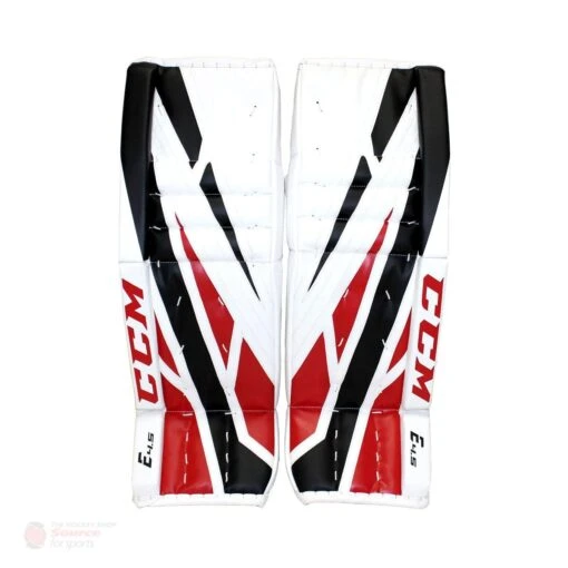 CCM Extreme Flex E4.5 Youth Goalie Leg Pads -Warrior Store ccm leg pads ccm extreme flex e4 5 youth goalie leg pads chicago blackhawks 22 28744297218114