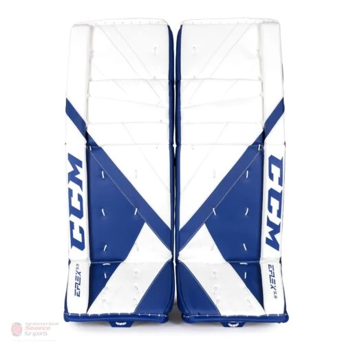 CCM Extreme Flex E5.5 Junior Goalie Leg Pads - Source Exclusive -Warrior Store ccm leg pads ccm extreme flex e5 5 junior goalie leg pads source exclusive toronto maple leafs 26 1 28744299315266