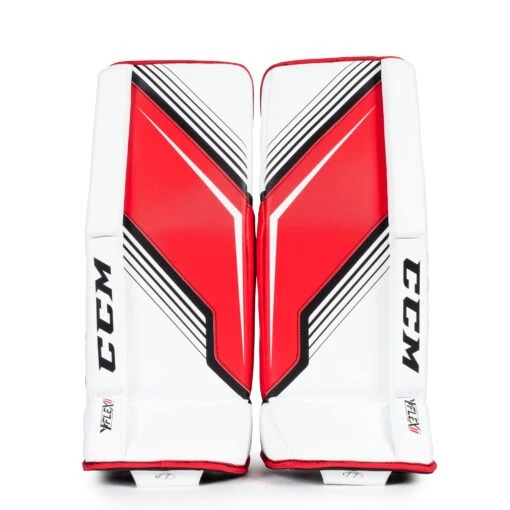 CCM YTFlex 2 Youth Goalie Leg Pads -Warrior Store ccm leg pads ccm ytflex 2 youth goalie leg pads white red black 26 28759151968322