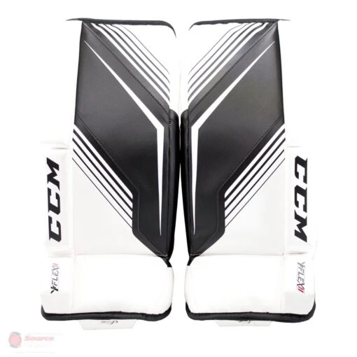 CCM YTFlex 2 Youth Goalie Leg Pads -Warrior Store ccm leg pads ccm ytflex 2 youth goalie leg pads white white black 26 28744306917442