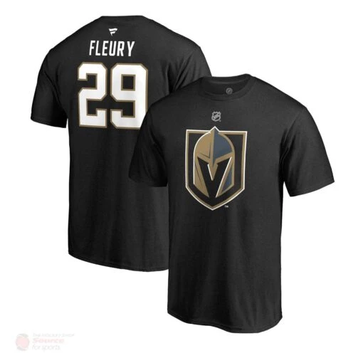 Vegas Golden Knights Fanatics Authentic Name & Number Mens Shirt - Marc-Andre Fleury -Warrior Store fanatics shirts vegas golden knights fanatics authentic name number mens shirt marc andre fleury grey xxl 28744473182274