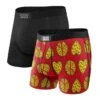 Saxx Ultra Boxers - Piece & Love / Black (2 Pack) -Warrior Store saxx underwear saxx ultra boxers piece love black 2 pack black red s 29810998050882