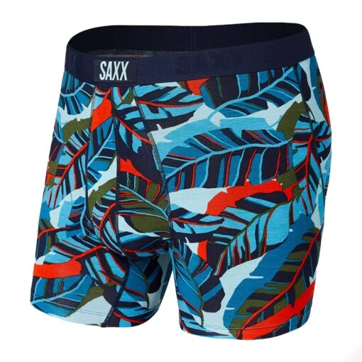 Saxx Vibe Boxers - Blue Pop Jungle -Warrior Store saxx underwear saxx vibe boxers blue pop jungle blue s 28759330553922