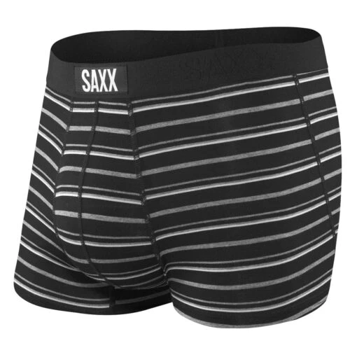 Saxx Vibe Boxers (Trunk Fit) - Black Coast Stripe -Warrior Store saxx underwear saxx vibe boxers trunk fit black coast stripe l 29811018039362