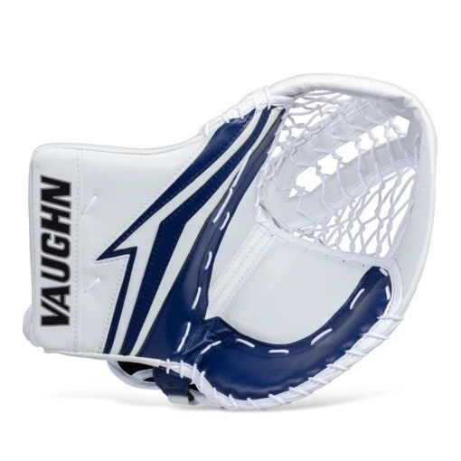 Vaughn Velocity V9 XP Pro Senior Goalie Catcher -Warrior Store vaughn catchers vaughn velocity v9 xp pro senior goalie catcher white blue regular 28743624032322