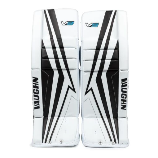 Vaughn Velocity V9 Junior Goalie Leg Pads -Warrior Store vaughn leg pads vaughn velocity v9 junior goalie leg pads white black 24 2 28744338243650