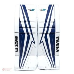 Vaughn Velocity V9 Junior Goalie Leg Pads -Warrior Store vaughn leg pads vaughn velocity v9 junior goalie leg pads white blue 24 2 28744338276418