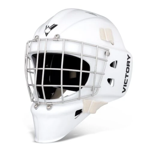 Victory V2 Junior Goalie Mask -Warrior Store victory helmets goalie masks victory v2 junior goalie mask white junior 30539942920258