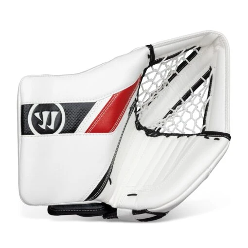 Warrior Ritual G5 Pro Senior Goalie Catcher -Warrior Store warrior catchers warrior ritual g5 pro senior goalie catcher white black red regular 28743619870786