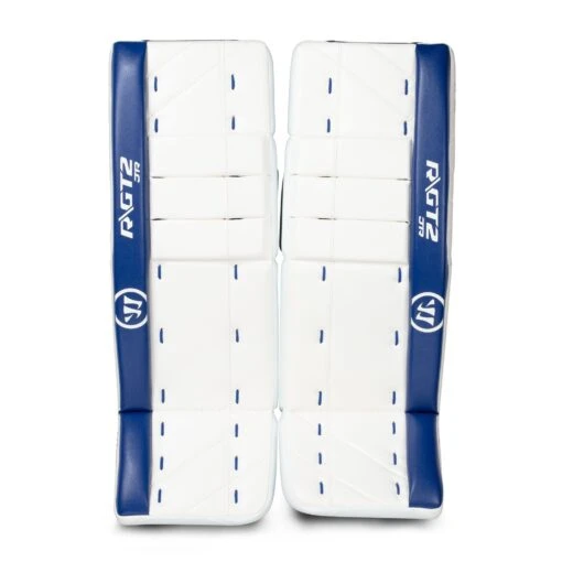 Warrior Ritual GT2 Junior Goalie Leg Pads - Source Exclusive -Warrior Store warrior leg pads warrior ritual gt2 junior goalie leg pads source exclusive white blue 28 1 28744345518146